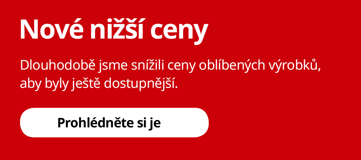 Nové nižší ceny.