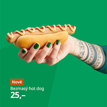 Bezmasý hot dog.