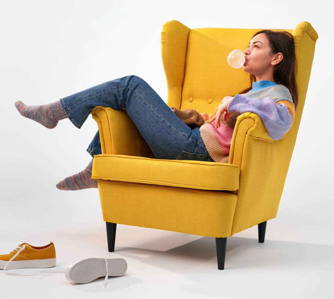 STRANDMON, křeslo ušák.