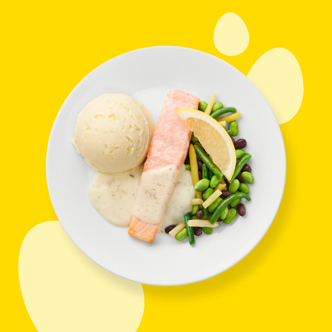 Losos s ‌přílohou.