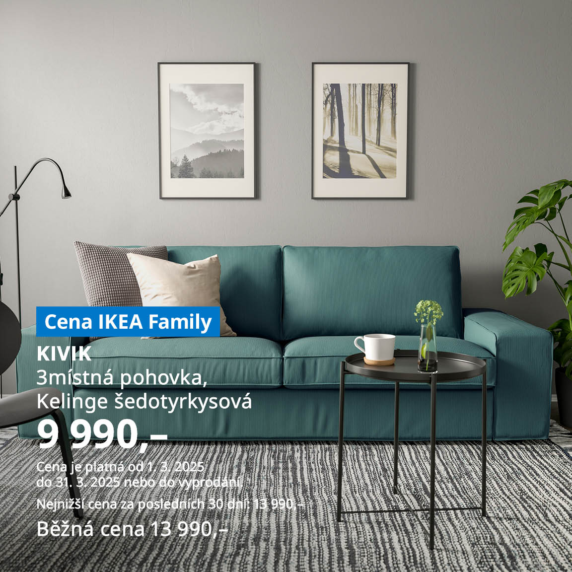 KIVIK, 3místná pohovka.