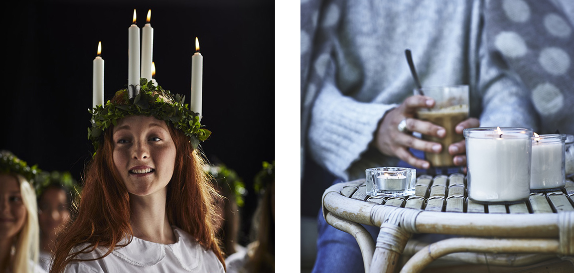 Svatá Lucie a sleva na vonné svíčky.