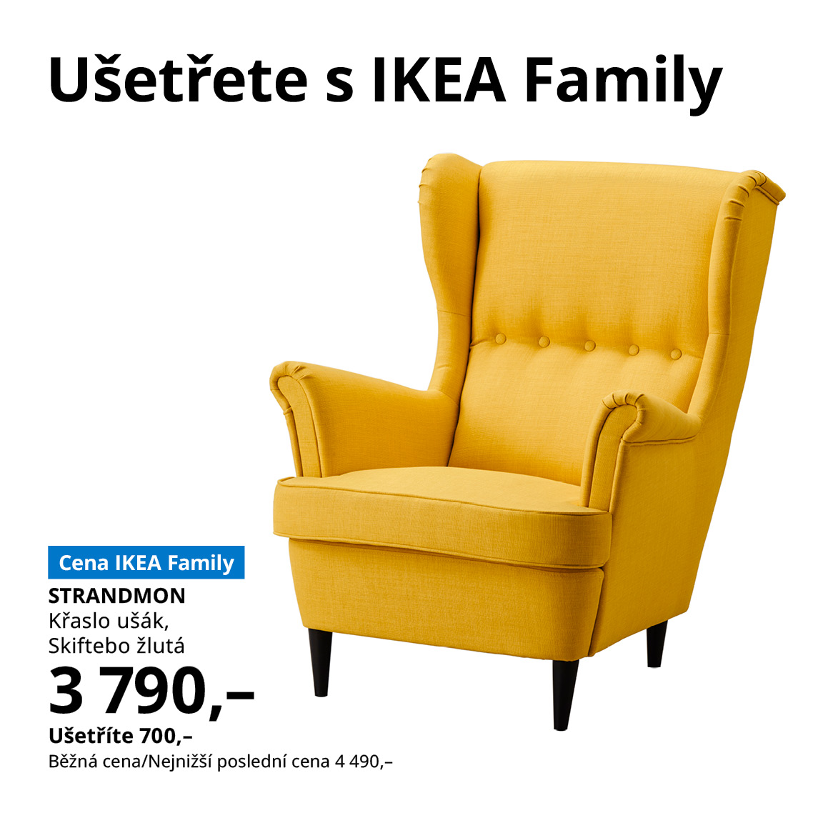 STRANDMON, křeslo ušák.