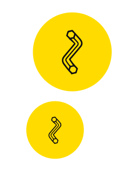 Dva symboly bodů IKEA Family ve žlutých kruzích.