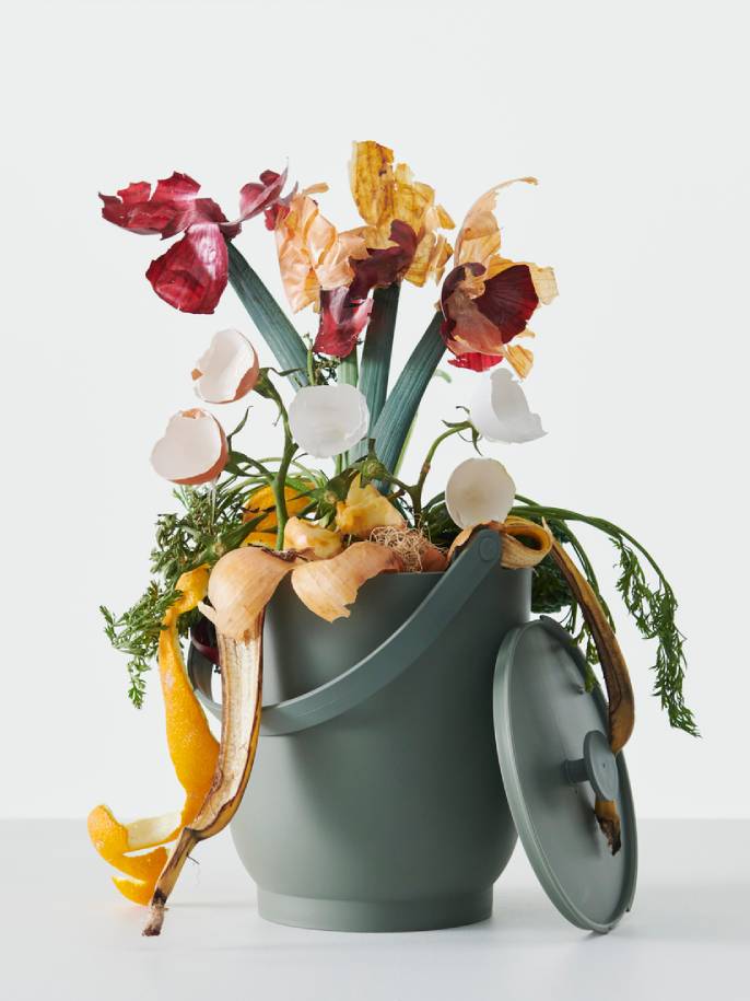 FARMKVAST, koš na bioodpad.