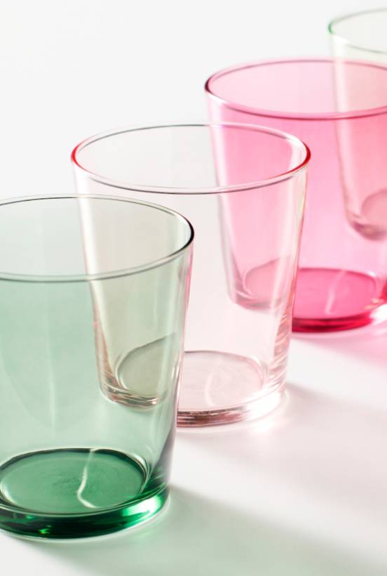 PAPPERSBJÖRK, sklenice, různé barvy.