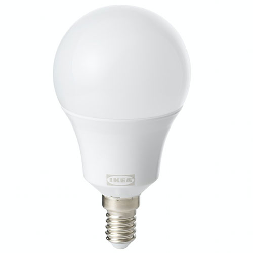TRÅDFRI, žárovka LED, E14, 470 lumenů, bezdrátová, stmívatelná.