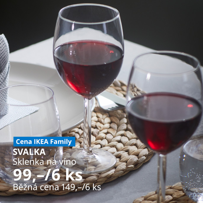 SVALKA, sklenka na víno.